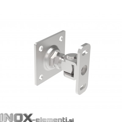INOX Tečaj M16F montažni s dvojno prirobnico 80X80 / 90X30  AISI304 Goptimal 60kg