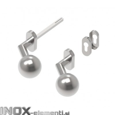 Inox kljuka D8/04-2-D-i desna vrtljiv gumb AISI304