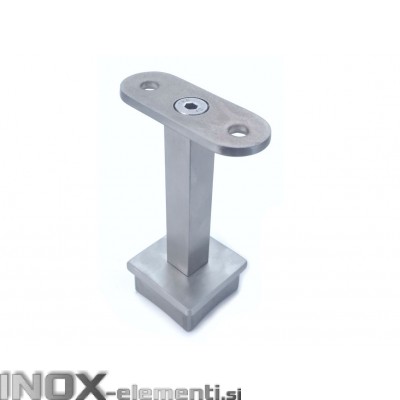 INOX Cevni nosilec 40x40 fixen D14x14 / satiniran AISI304 