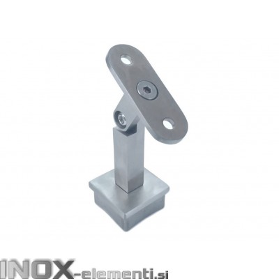 INOX Cevni nosilec 40x40 gibljiv D14x14 / satiniran AISI304 