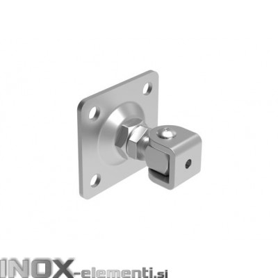 INOX Tečaj M16 Montažni z prirobnico 80X80mm AISI304 Goptimal 60kg