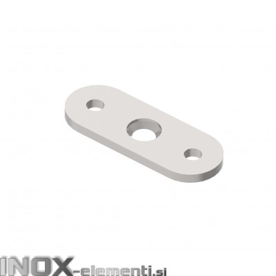 INOX Pritrdilna plošča 00 kotna 90° Satinirano AISI304, 00-3125-95S