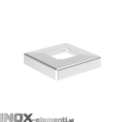 INOX Pokrov plošče 105x105mm/51X51mm 4511S SATINIRAN AISI316 ZA TALNI NOSILEC 6200S