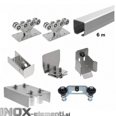 Set za dvoriščna samonosna vrata 6 m / 500 kg, profil 94 × 85 mm, pocinkan