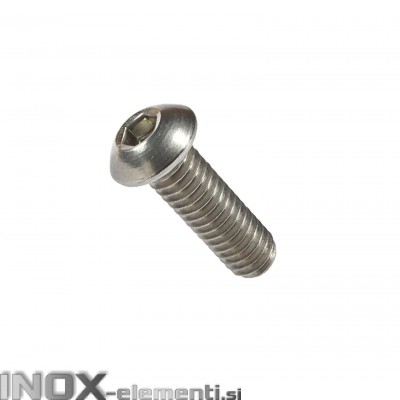 Vijak M5X16 ISO7380-1 A2 Inox inbus lečasta glava