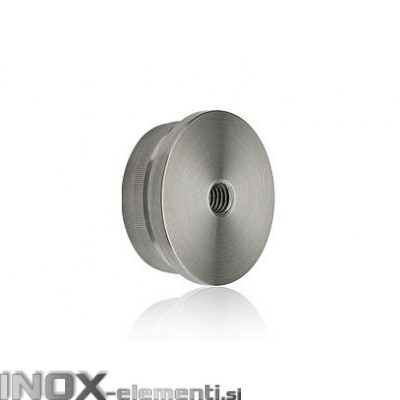 INOX Zaključni čep 42.4-M8 raven / satiniran 