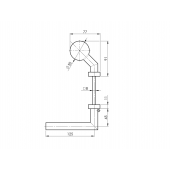 Inox kljuka D8/05G-L-i leva, fiksni gumb AISI304