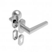 Inox kljuka D8/05G-D-i desna, fiksni gumb AISI304