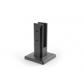 inox talni nosilec stekla 50X182mm za steklo 12-17,52mm Nastavljiv AISI316 črn6200S