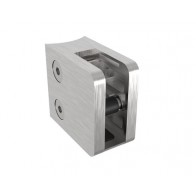 INOX Nosilec stekla 42.4 satiniran 45x45mm + varovalo AISI304 12.5SV