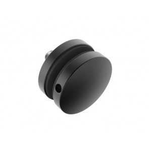 INOX Nosilec stekla okrogel točkovni raven 50x10x10 / satiniran 0104S-BLACK ČRNA IZVEDBA