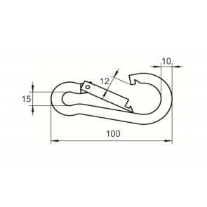 INOX KARABIN 10x100mm AISI316