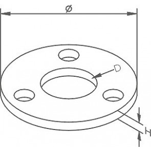 INOX Osnovna plošča 33.7 / satinarana