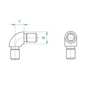  INOX Koleno polkrožno 12x1,5mm/90°/ satinirano AISI304