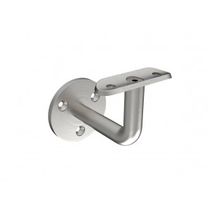 INOX Stenski nosilec 42.4 fiksen, D14, Φ60, 75x50 prirobnica na 3 vijake, SATINIRAN AISI304 