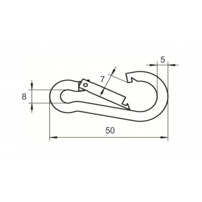 INOX KARABIN 5x50mm AISI316