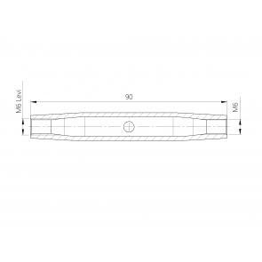Inox napenjalna matica M6x95 L+D NAVOJ AISI316
