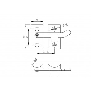 Inox zapiralo 42,4 AISI316 L=70
