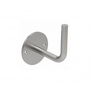 INOX Stenski nosilec 42.4 fiksen brez ležišča cevi / satiniran