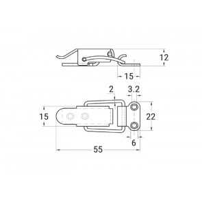 Inox zapiralo 55x15 AISI304