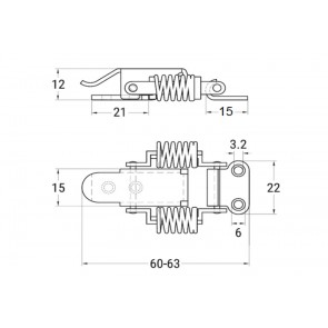 Inox zapiralo 60-63x15 AISI304
