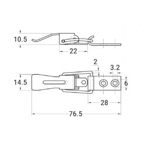Inox zapiralo 76x14 AISI304