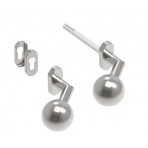 Inox kljuka D8/04-2-L-i  leva vrtljivi gumb AISI304