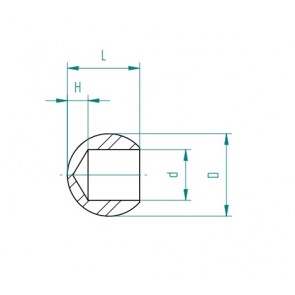 INOX Zaključna krogla 16x25 slepa / polirana AISI304