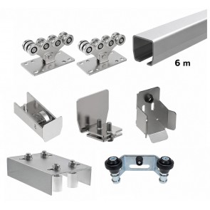 Set za dvoriščna samonosna vrata 6 m / 500 kg, profil 94 × 85 mm, pocinkan
