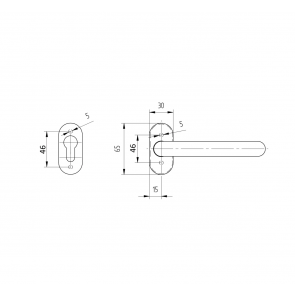 Inox kljuka D8/03-i AISI304