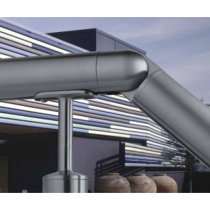 INOX Vmesni člen cevi 42.4 GIBLJIV 90°-180° / satiniran AISI304