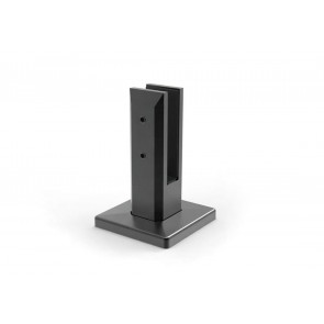 inox talni nosilec stekla 50X182mm za steklo 12-17,52mm Nastavljiv AISI316 črn6200S