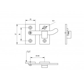 Inox zapiralo 00 AISI316 L=70