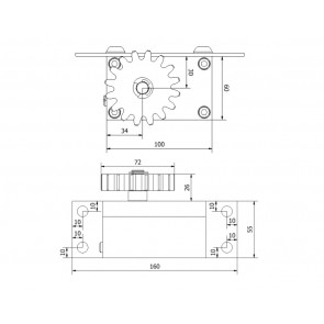 Zavora pogona MOD 4, 12Nm, -15ºC - 70ºC