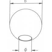 INOX Zaključna krogla 16x25 slepa / satinirana AISI304