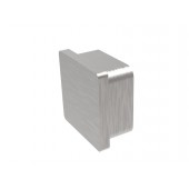 INOX Zaključni čep 40x40x2 raven / satiniran AISI304