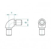  INOX Koleno polkrožno 12x1,5mm/90°/ satinirano AISI304