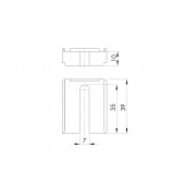 NICE distančniki 10mm za zobato letev 6/1