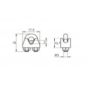 INOX SPONKA VRVI 3mm AISI316
