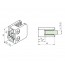 INOX Nosilec stekla 00 satiniran 45x45mm AISI304