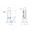 Inox talni nosilec stekla 50X182mm za steklo 12-17,52mm Nastavljiv AISI316 statiniran 6200S