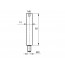 INOX Trn M6/M8 68mm D14 fiksen satiniran / AISI304