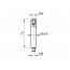 INOX Trn M6/M8 75mm D14x14 fiksen satiniran / AISI304