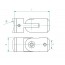 INOX axialni nosilec gibljiv 12 / satiniran za cev 42,4 AISI304