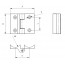 INOX Tečaj 42.4 satiniran 70x70mm AISI316 