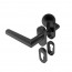 Inox kljuka D8/05G-L-PVD črna leva, fisni gumb AISI304