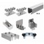 Set za dvoriščna samonosna vrata 6 m / 500 kg, profil 94 × 85 mm, pocinkan